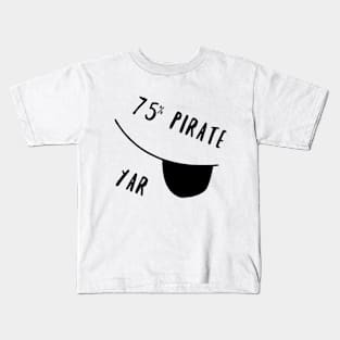 75% pirate - black Kids T-Shirt